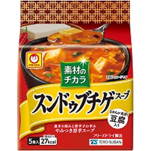 マルちゃん 素材のチカラ スンドゥブチゲスープ 33g（6.6g×5食入） 6セット