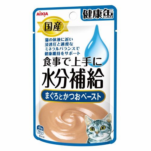 アイシア 国産 健康缶パウチ 水分補給 まぐろとかつおペースト 40g×48個 猫缶、ウエットフードの商品画像