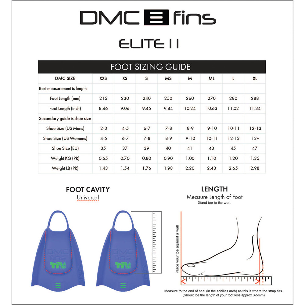 DMC FINS ELITE II JADElti- M si- Elite 2 M размер 