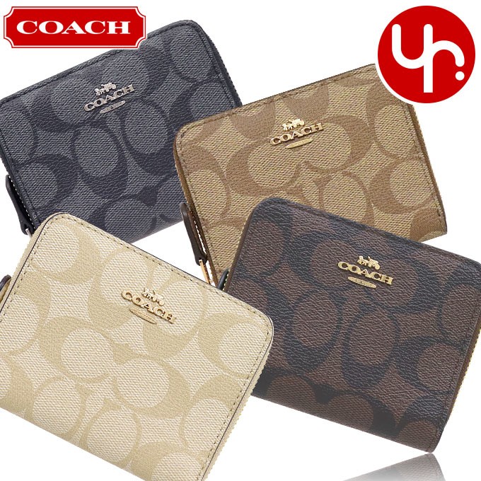 新品未使用品 COACH シグネチャー 二つ折り財布 新品 COACH 【並行輸入品】コーチ 財布 二つ折り ダブルファスナー