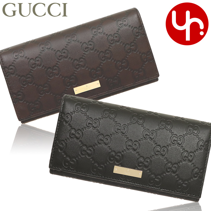 GUCCI グッチ 財布 長財布 244946 A0V1G シマ レザー メタルバー