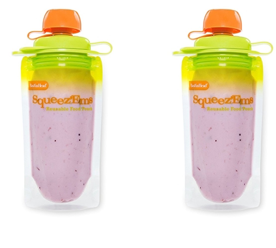 BooginHead Squeez'Ems Reusable Food Pouches (2 Pouches) параллель импортные товары 