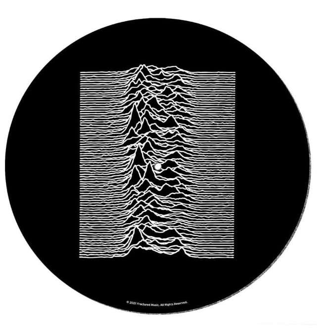 Joy Division turntable record slip mat mixing /DJ scratch / Home squirrel person g for (Unknown Pleasures Design) official commodity black 