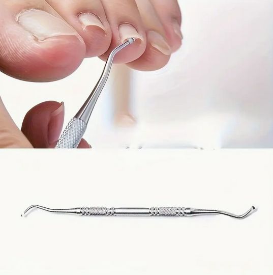  made of stainless steel both head .. lifter to coil nail .. lifter ... dirt removal tool pedicure tool 1 pcs 