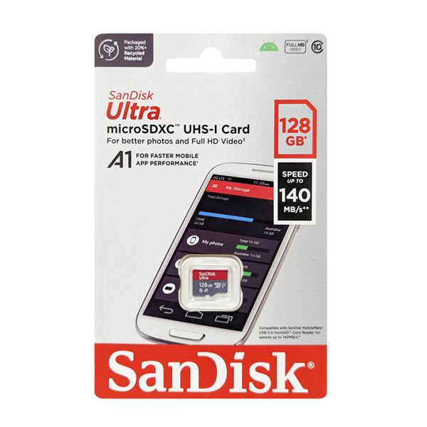 SanDisk микро SD карта SDXC 128GB 140MB/s U1 A1 SDSQUAB-128G-GN6MN условия имеется бесплатная доставка 