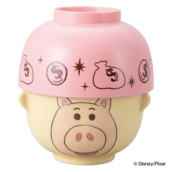 サンアート ディズニー 汁椀茶碗セットミニ クレヨンタッチ（ハム）SAN3078-4の商品画像