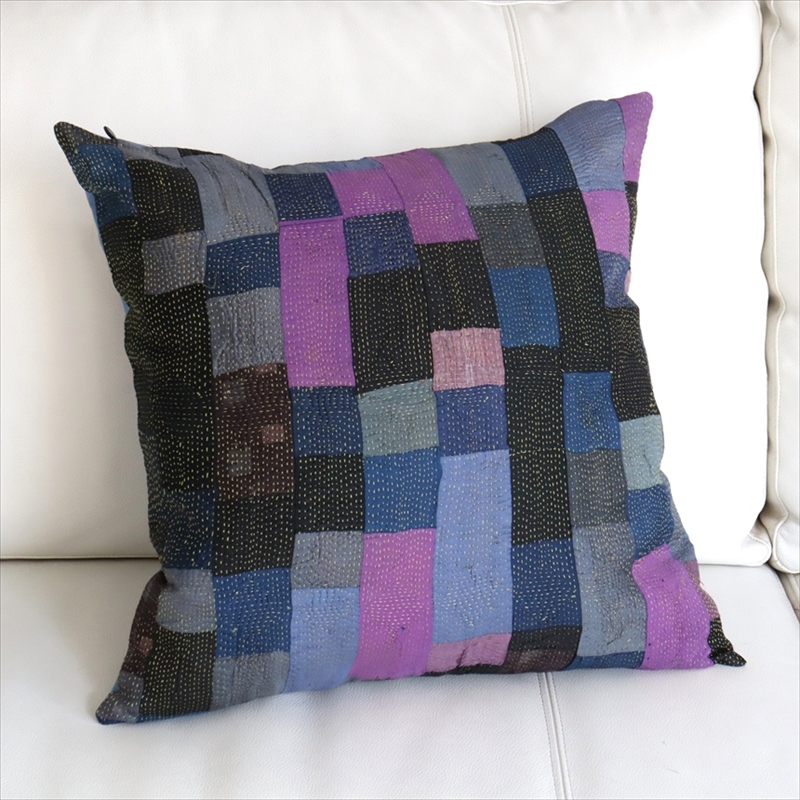  can ta embroidery silk pillowcase 44×44cmmo The ik patchwork purple gradation 