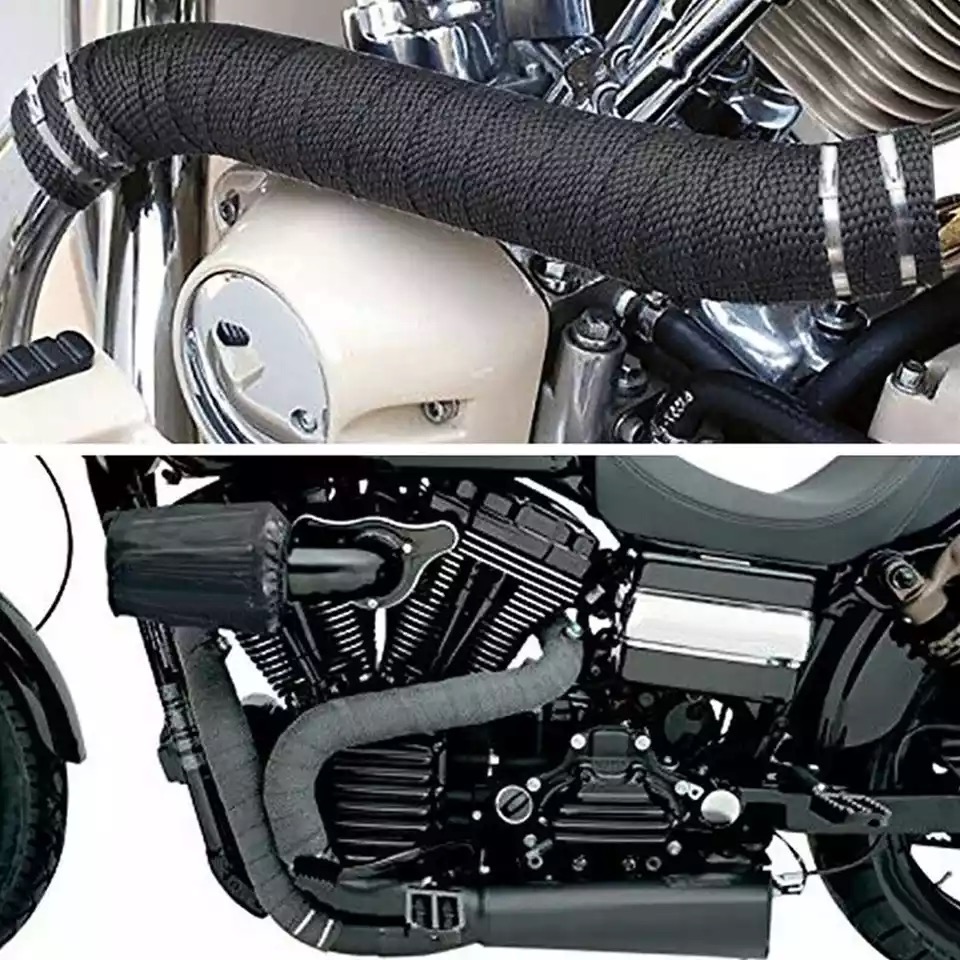  Thermo Vantage bike car muffler heat-resisting heat-resisting cloth clamping band engine room 10m x width 5cm basalt heat-resisting tape 
