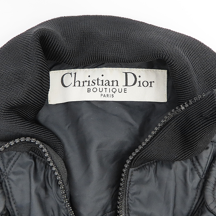  free shipping Dior pala Shute jacket #6 M MA-1 black quilting the best Vintage 4A12127924 excellent article pawnshop Amagasaki 