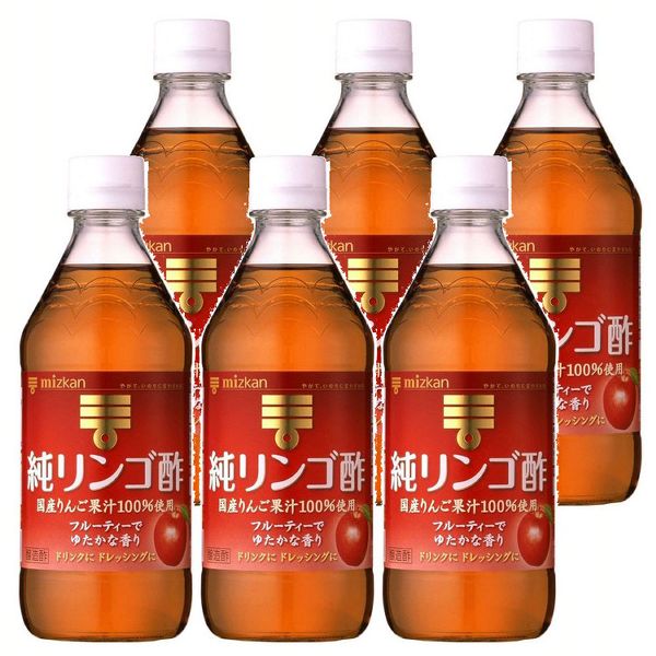 ミツカン 純リンゴ酢 500ml×6本の商品画像