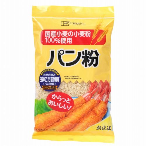 創健社 国産小麦の小麦粉100％使用 パン粉 150g×1袋の商品画像