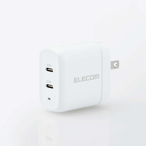 ELECOM USB Power DeliveryAC充電器（40W C×2） MPA-ACCP25WH （ホワイト）の商品画像