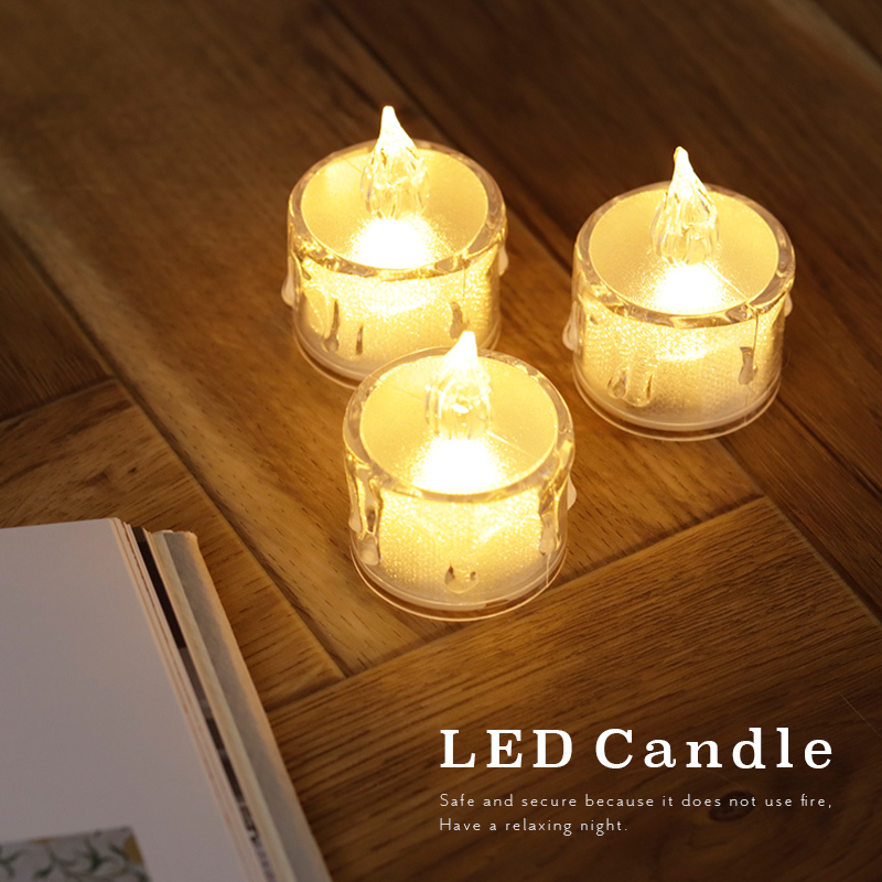 LED キャンドル 電池CR2032付き LEDキャンドル ハロウィン クリスマス