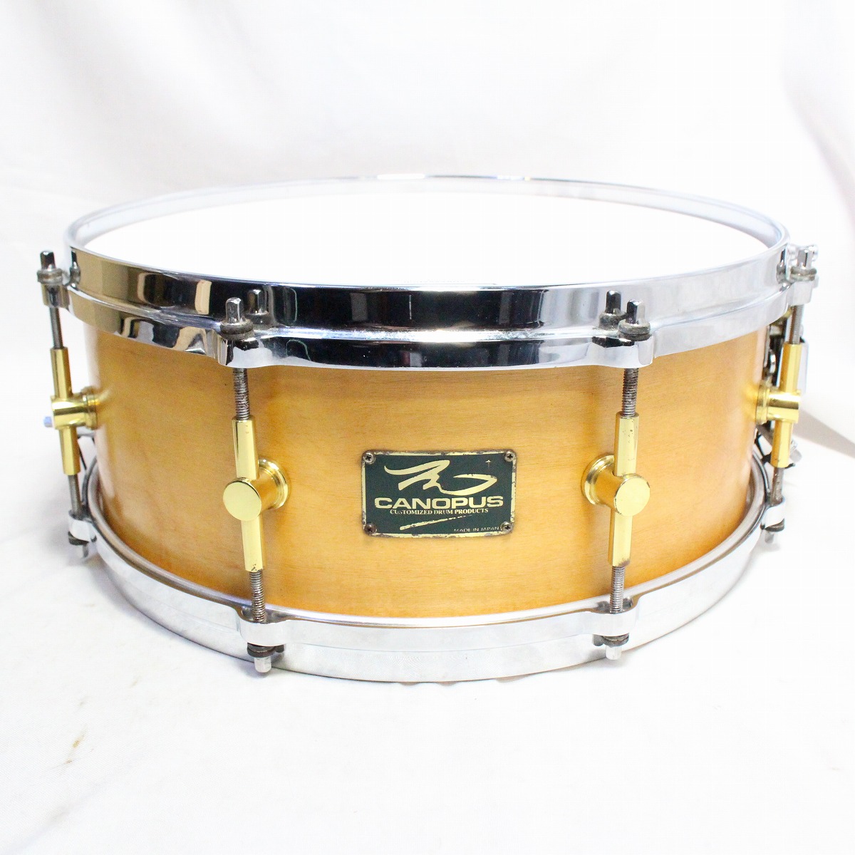 ( used )CANOPUS / MO-1455 Natural Oil 2nd Line 14x5.5kanoups Maple snare drum ( Ikebukuro shop )