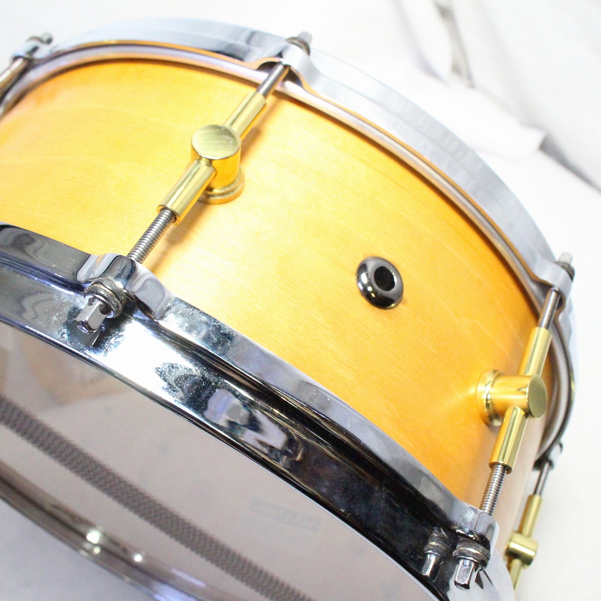 ( used )CANOPUS / MO-1455 Natural Oil 2nd Line 14x5.5kanoups Maple snare drum ( Ikebukuro shop )