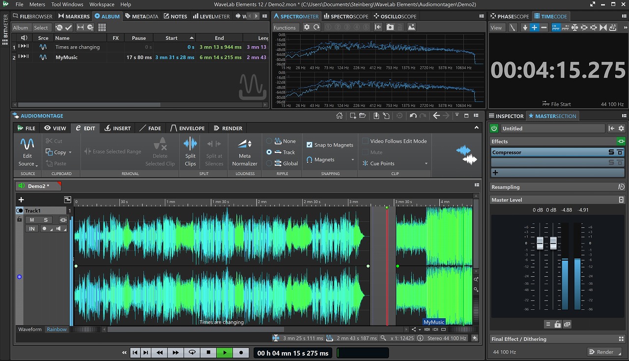 Steinberg start Inver g/ WaveLab Elements/R( general version ) audio editing software 