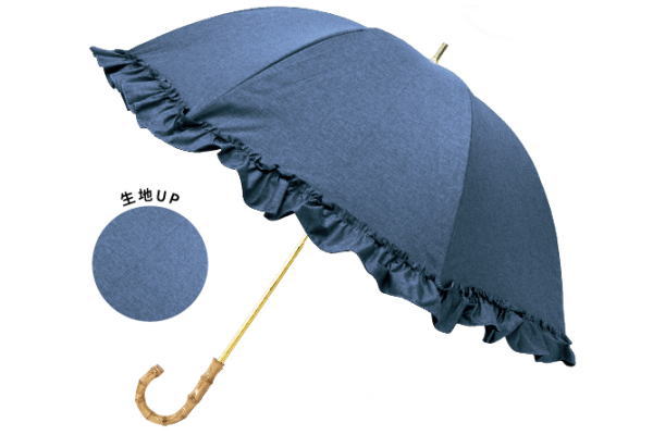 完全遮光長傘 デニム風 787016（ネイビー）の商品画像