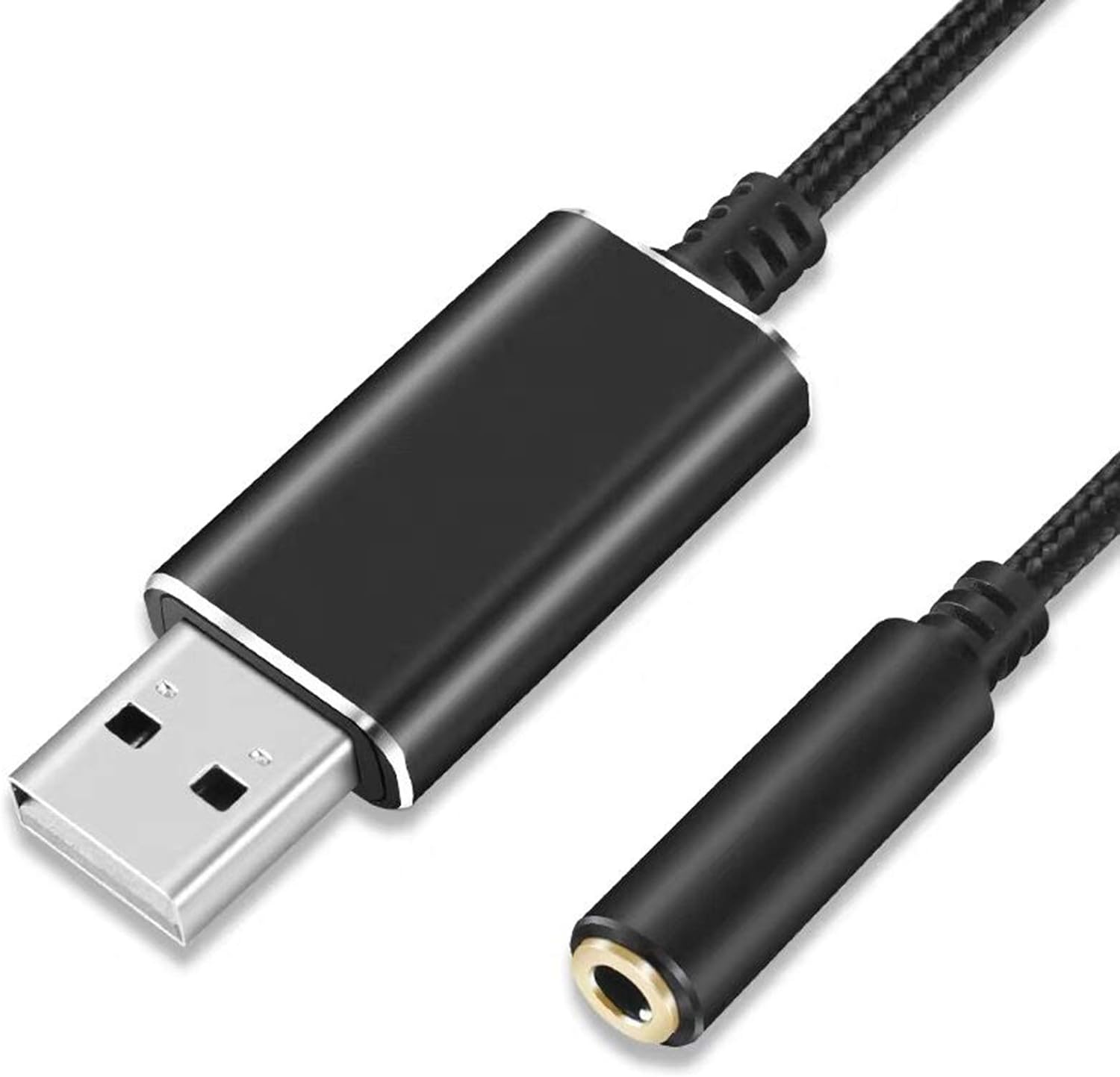 USB 3.5mm женский аудио изменение кабель USB установленный снаружи звуковая карта 4 высшее Mike функция соответствует Windows Mac Linux PC персональный компьютер черный длина 20 см 