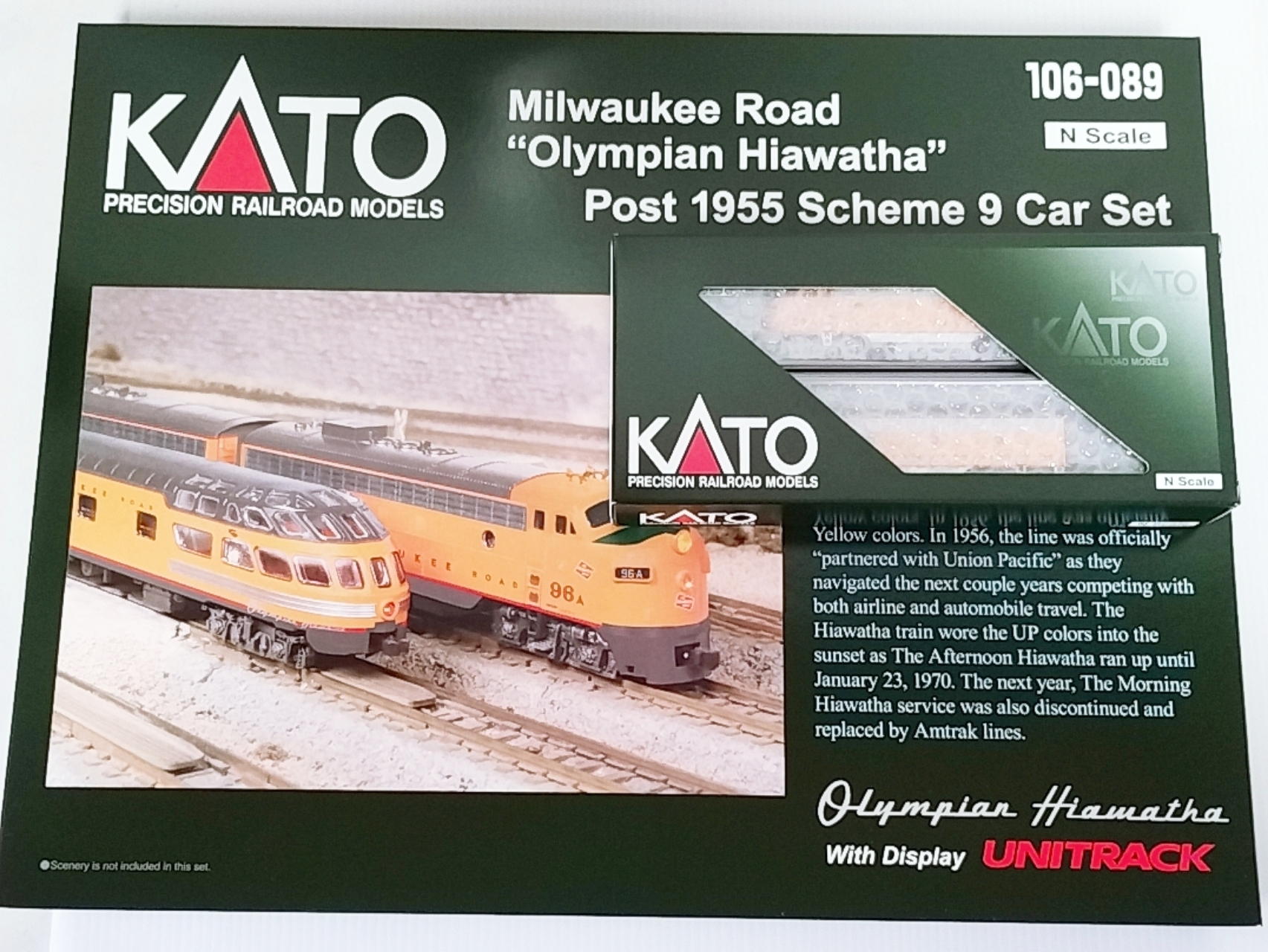 カトー カトー ミルウォーキー・ロード オリンピアン・ハイアワッサ Post 1955 Scheme 9両 106-089 模型、プラモデルの車両の商品画像