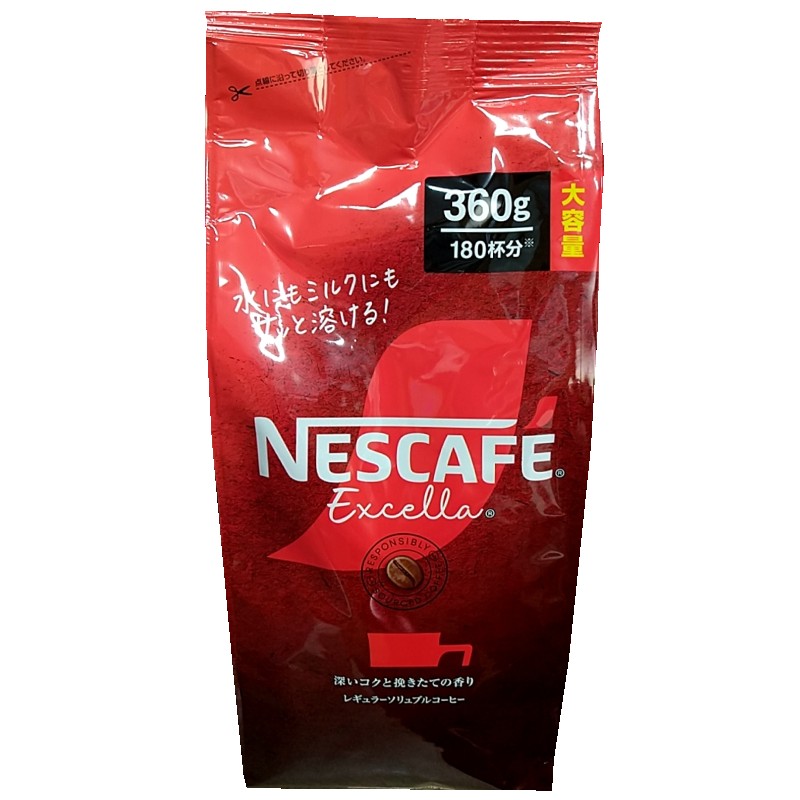 Nestle ネスカフェ エクセラ つめかえ用 袋 360g×1 ネスカフェ ネスカフェ エクセラ インスタントコーヒーの商品画像