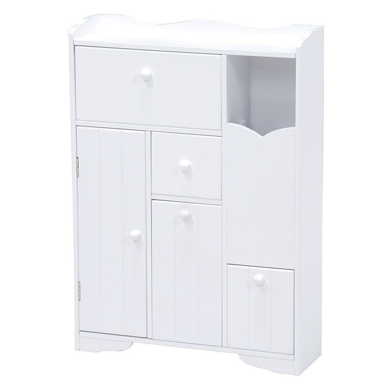 トイレラック W450×D140×H630mm MTR-6550WH ホワイト色の商品画像