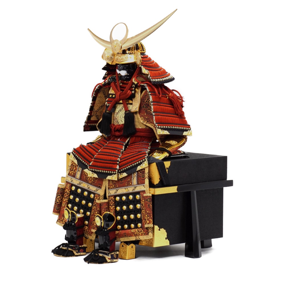 [ Boys' May Festival dolls ]10 number trunk circle on Japanese cedar . confidence red thread . armour decoration ( one dragon work )[215-032]