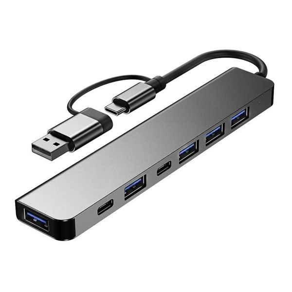 USB hub enhancing dok type C from card reader USB 3.0 2.0 port 5w pd adaptor LAP top PC 7 in 1