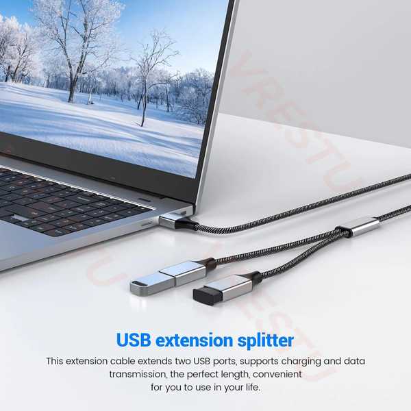 USB cable from 2.. USB extension cable hub dual ka port splitter MacBook LAP top surface computer accessory for otg