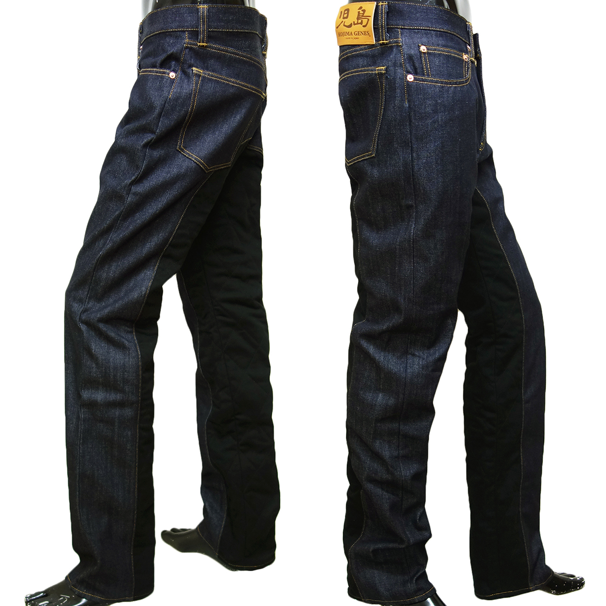 . остров джинсы Monkey combo Denim брюки мужской индиго / чёрный RNB-1059SM MCF