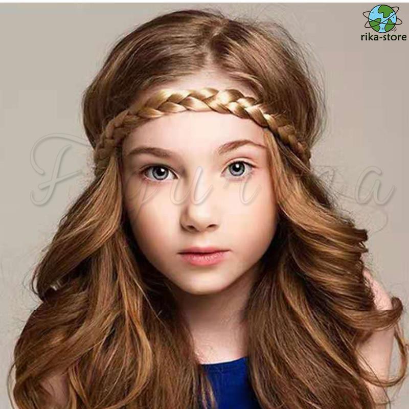 .. braided wig .. braided band woman wig hair accessory half wig one touch ek stereo front . wig ponytail 