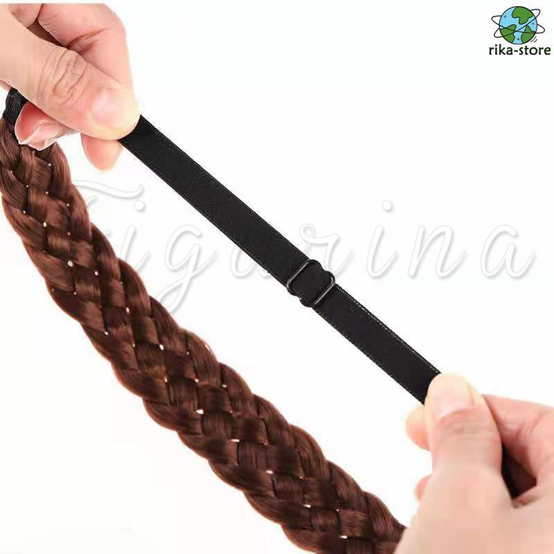 .. braided wig .. braided band woman wig hair accessory half wig one touch ek stereo front . wig ponytail 
