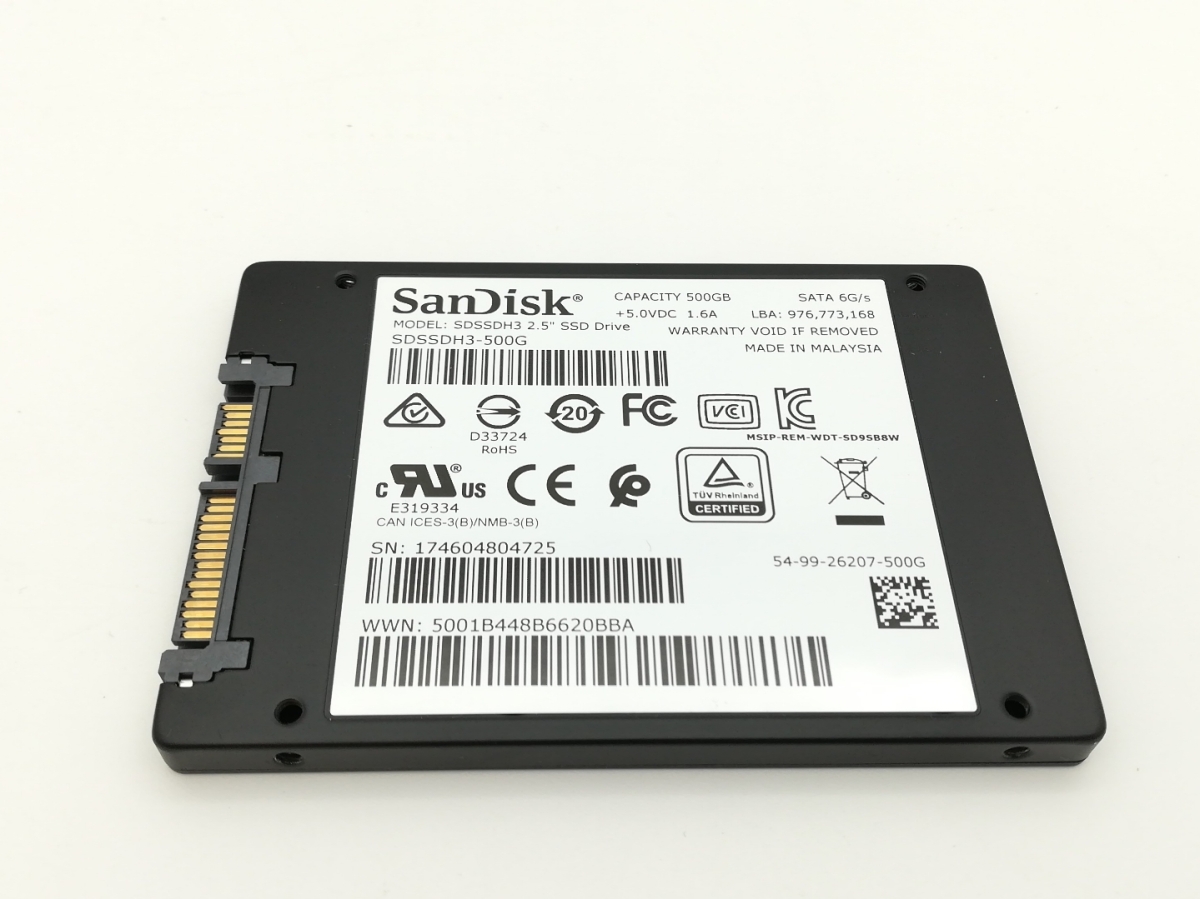 SanDisk 内蔵SSD 2.5インチ / 500GB / SSD Ultra 3D / SATA3.0