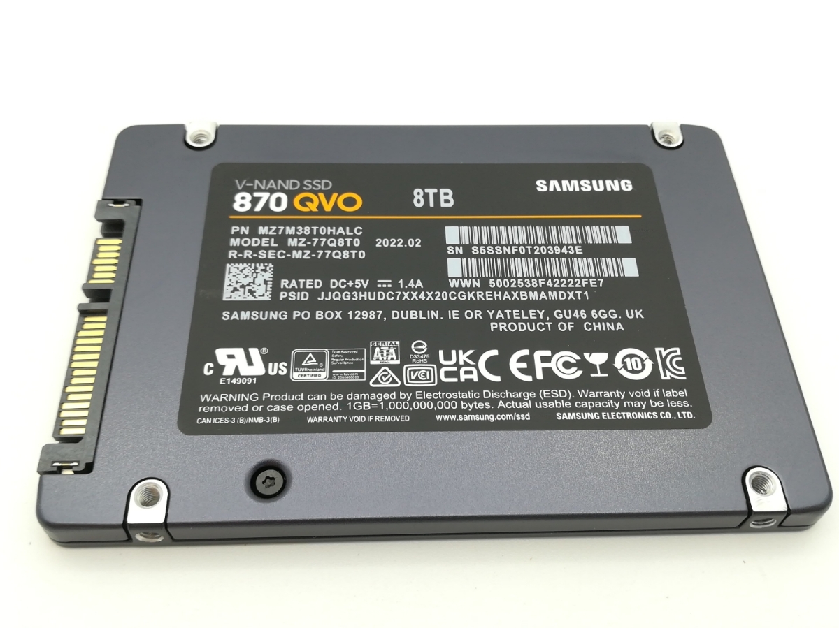 SAMSUNG MZ-77Q8T0B/IT ［SAMSUNG 870 QVO 2.5インチ 7mm SATA 8TB 