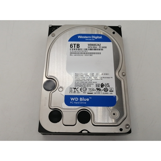 [ б/у ]W.D. WD60EZAZ WD Blue 6TB/5400rpm/256MB/6Gbps[ большой . Ame ширина ] гарантийный срок 1 неделя 