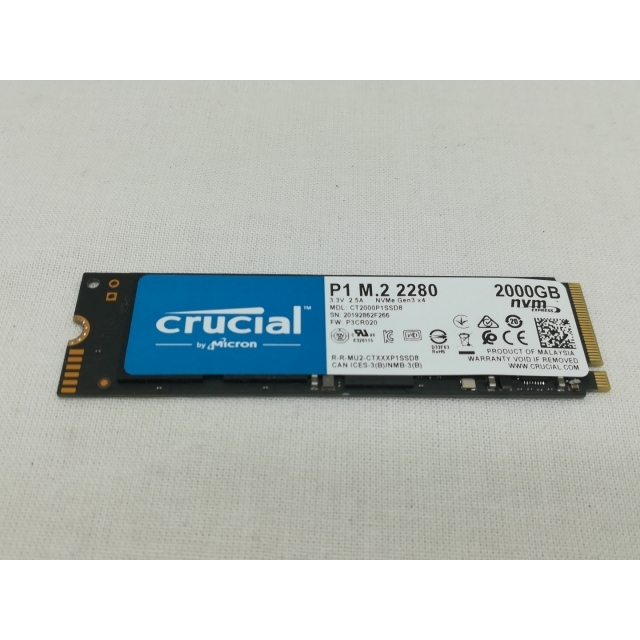 crucial CT1000P1SSD8JP ［Crucial P1 M.2 Type2280 NVMe 1TB］ 内蔵型