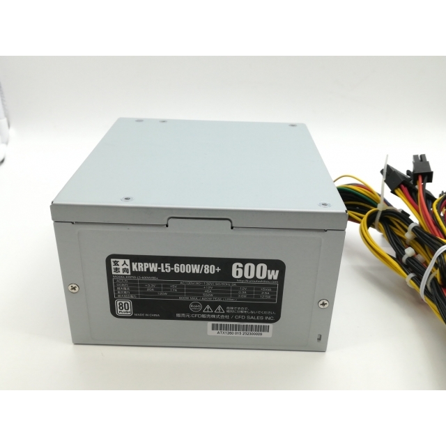 玄人志向 KRPW-L5-600W/80＋ 電源ユニット - 最安値・価格比較
