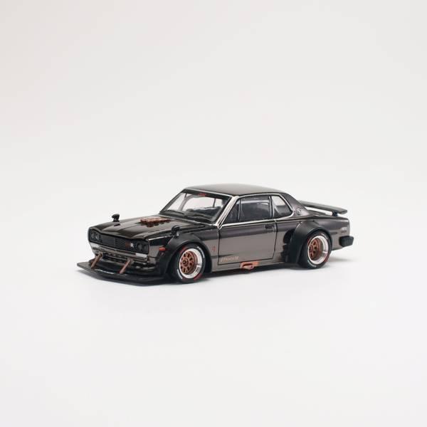 SKYLINE GT-R V8 DRIFT （HAKOSUKA） DARK CHROME おもちゃのミニカー
