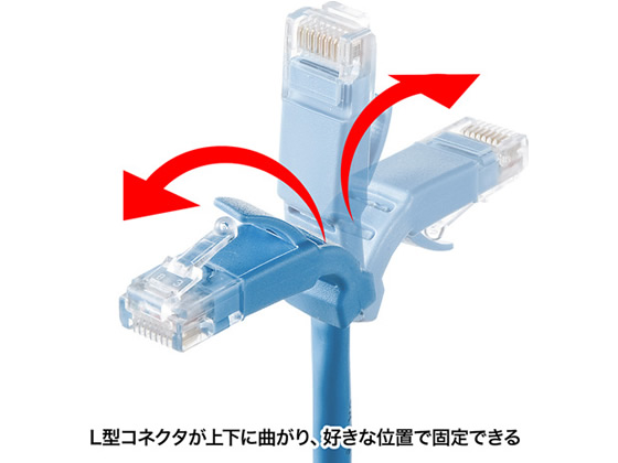 [ ваш заказ ] Sanwa Supply L type категория 5e.. линия LAN кабель 0.3m голубой 