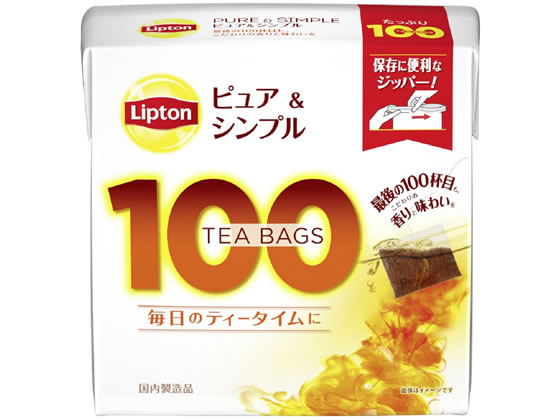 リプトン ピュア＆シンプル ティーバッグ 100袋 ×1セットの商品画像