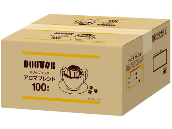 ドトールコーヒー ドリップパック アロマブレンド 100袋入×1箱の商品画像
