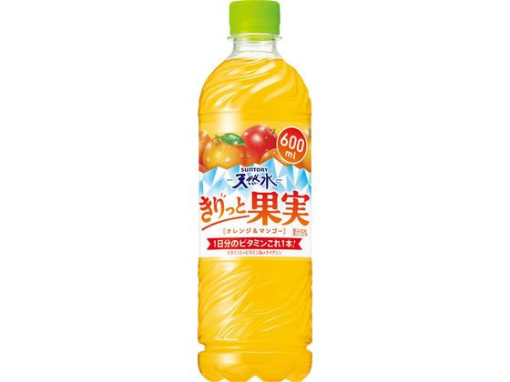 SUNTORY サントリー天然水 きりっと果実 オレンジ＆マンゴー ペットボトル 600ml×1 サントリー天然水 フルーツジュースの商品画像