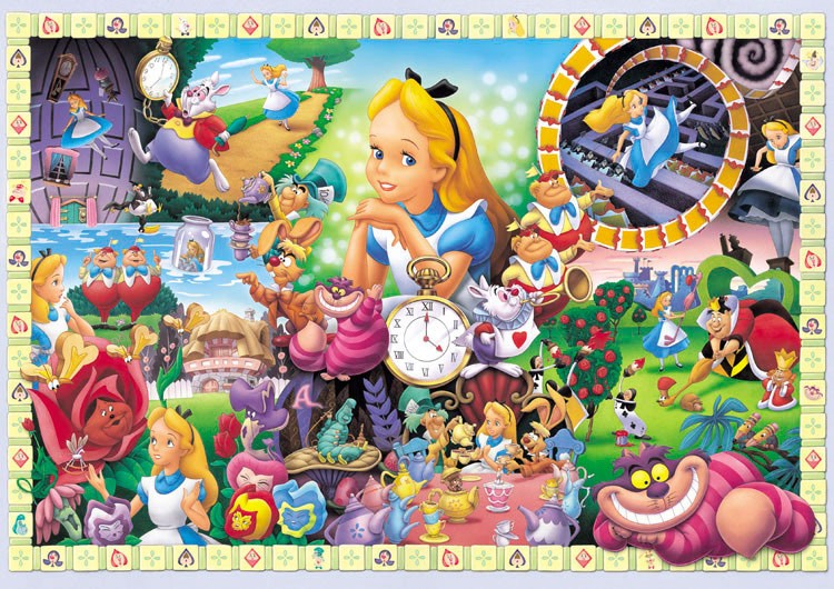 テンヨー ジグソーパズル ふしぎの国のアリス アリスの世界 108ピース 18.2x25.7cm D-108-966 ジグソーパズルの商品画像