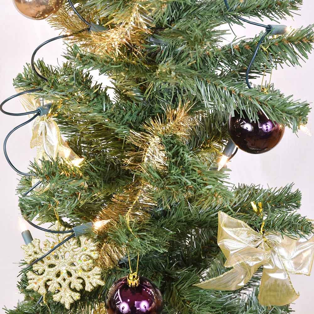  Рождество елка тонкий комплект tree Gold 135cm золотой с подсветкой склад управление товар симпатичный симпатичный дешевый 