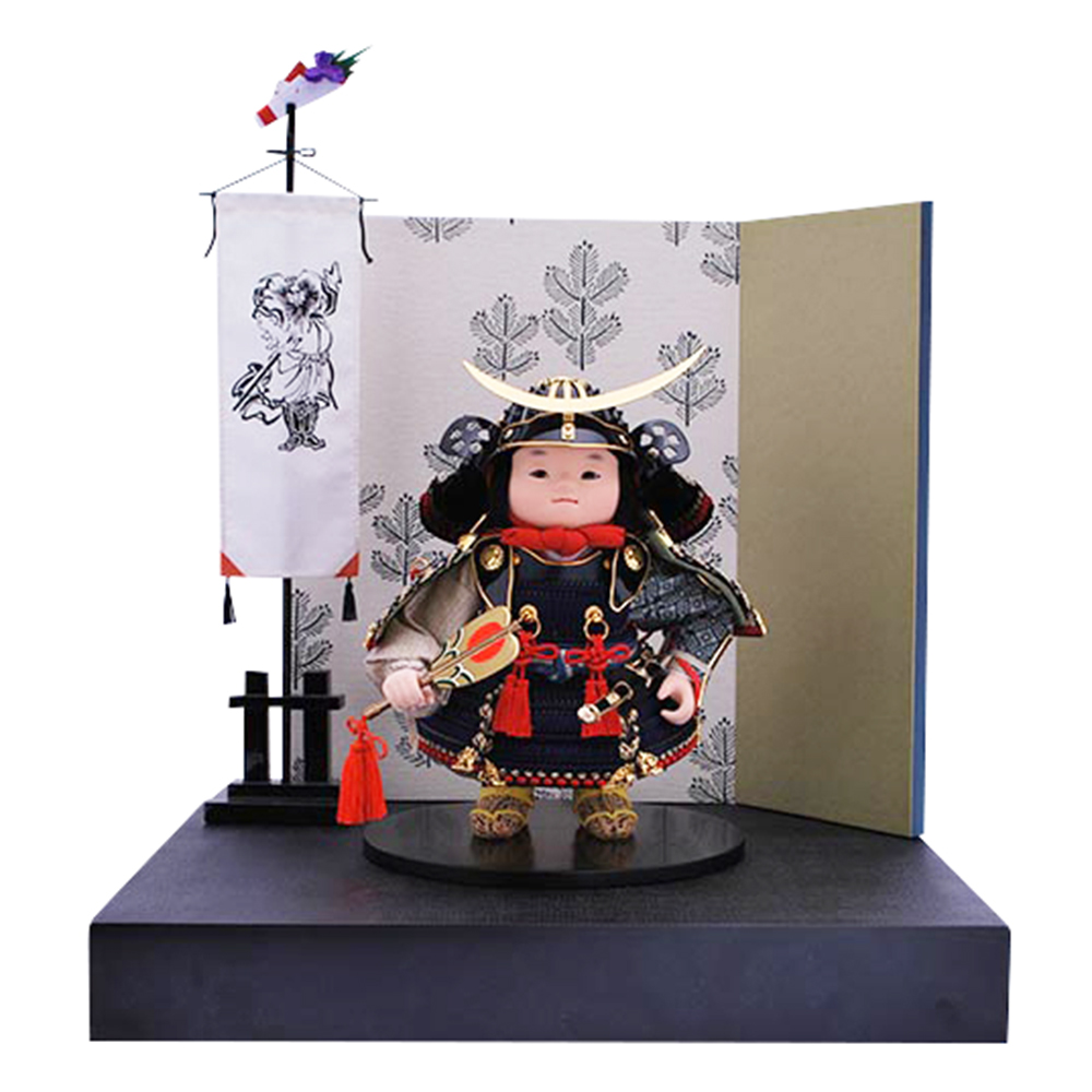  Boys' May Festival dolls . one light 5 month doll celebration large . decoration . decoration date .. trunk circle armour navy blue color . lovely good-looking compact .. flag 