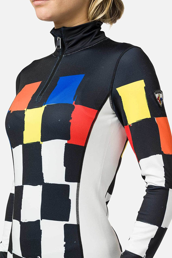 SALE 60%OFF CASTELBAJAC lady's ski inner jacket Shirt RLIWL15 W BESSI SQUARES TOP 995/MULTI COLOR