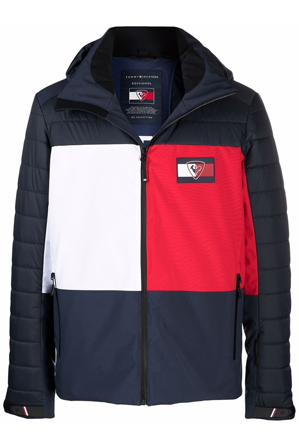 Rossignol×TOMMY HILFIGER men's ski jacket RLJMJ68 FLAG QUILTED SKI JKT 768 SKY CAPTAIN