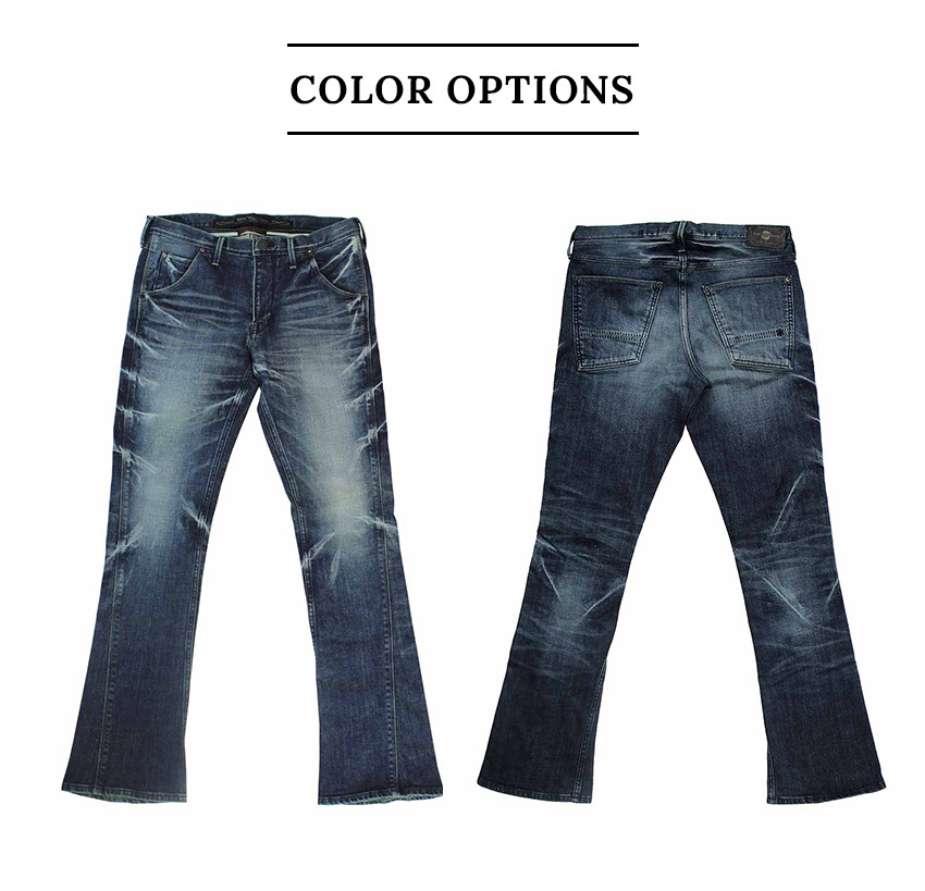 BLUE WAY BLUEWAY セミ ブーツカットジーンズ ソリッド BLUE WAY BLUEWAY セミ ブーツカットジーンズ ソリッド