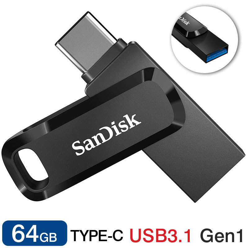 Ultra Dual Drive Go USB Type-C SDDDC3-064G-G46 （64GB ブラック 海外パッケージ）の商品画像