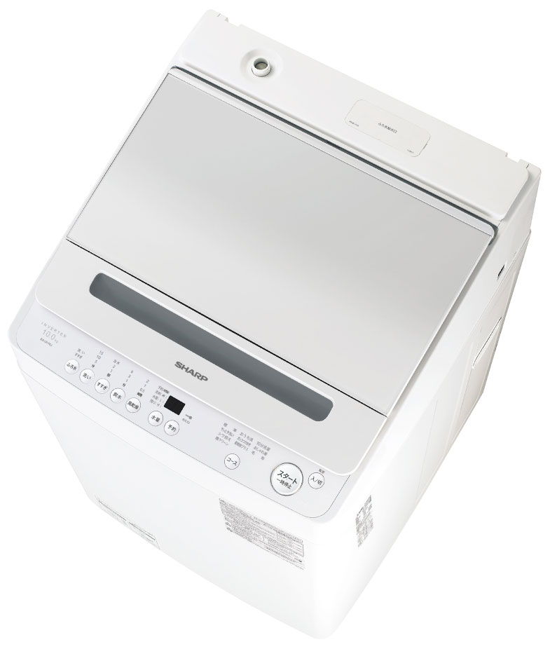 SHARP 全自動洗濯機 ES-GV10J-S （シルバー系） 洗濯機本体の商品画像