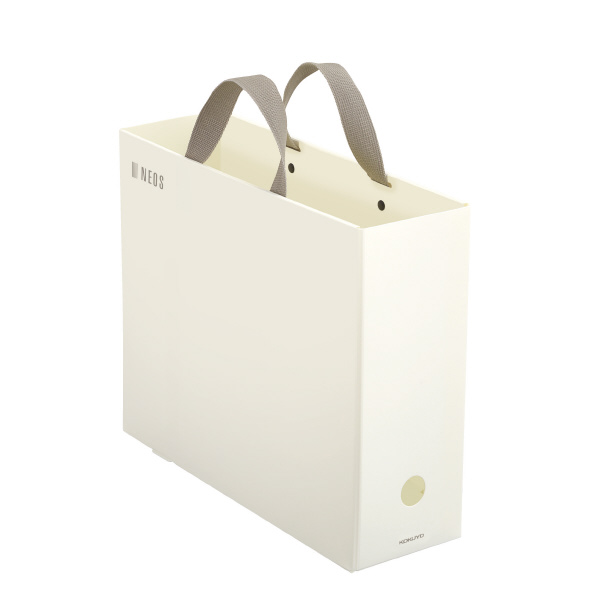 コクヨ NEOS すっきり収納できるキャリーボックス A4（オフホワイト）A4P-NELFM-W×1個の商品画像